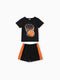 Basket Ball Short Set (Black/Orange)