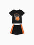 Basket Ball Short Set (Black/Orange)