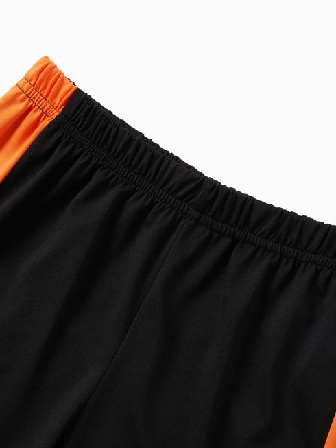 Basket Ball Short Set (Black/Orange)
