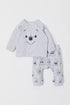 The Pooh Peek-a-Boo Fleece Suit (Heather Grey)