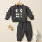 Little Monster Themed Fleece Suit (Charcoal Grey)