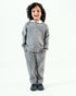 Imported Ribbed Classic Zip Polo 2 Piece Set (Charcoal Grey)
