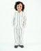 Premium Striped Imported Jersey 2 Piece Set (Off-White)