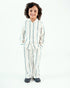 Premium Striped Imported Jersey 2 Piece Set (Off-White)