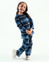Imported Cotton Checkered 2 Piece Set (Blue & Black)