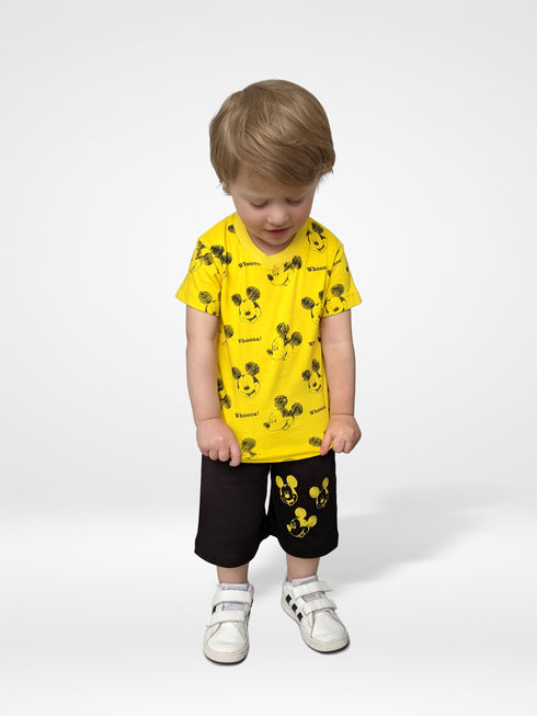 Mickey Mouse Short Set (Yellow/Black)