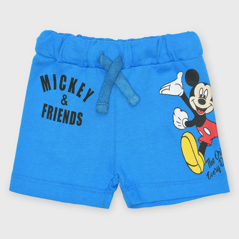 Baby Club Mickey Printed Shorts (Blue)