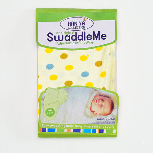 Dotted Adjustable Infant Swaddle (Yellow)