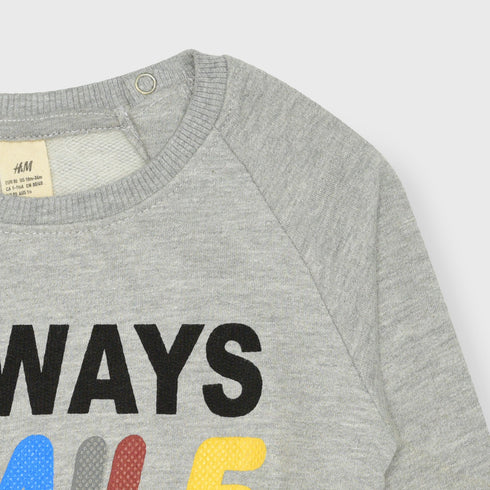H&M Always Smile Fleece Sweatshirt