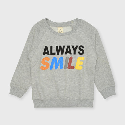 H&M Always Smile Fleece Sweatshirt