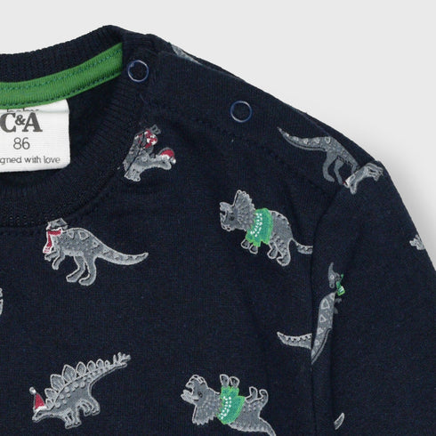 C&A Dinosaur Fleece Sweatshirt (Blue)
