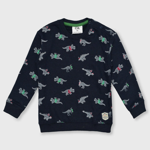 C&A Dinosaur Fleece Sweatshirt (Blue)