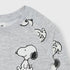 H&M Snoopy Printed Fleece Sweatshirt (Light Grey)