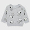 H&M Snoopy Printed Fleece Sweatshirt (Light Grey)