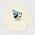 Disney Mickey Printed Fleece Sweatshirt (Cream)