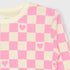 Heart and Check Fleece Sweater (Pink)