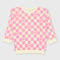 Heart and Check Fleece Sweater (Pink)
