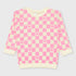 Heart and Check Fleece Sweater (Pink)