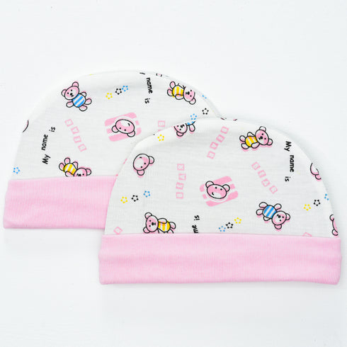 Animal Print 2 Pack Caps (Pink)