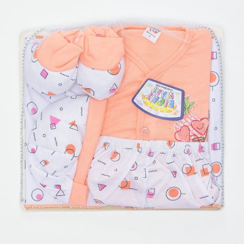 Shapes Printed 5 Piece Gift Set (Orange)