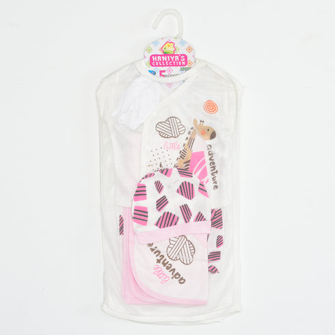 Giraffe Printed 5 Piece Gift Set (Pink)