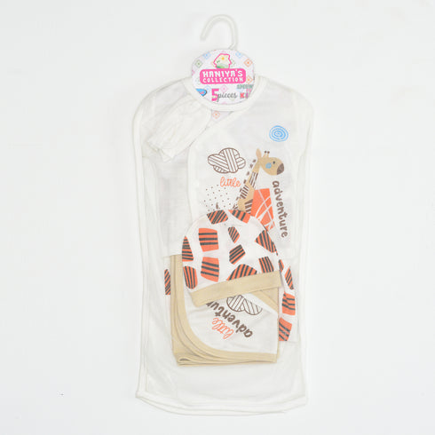 Giraffe Printed 5 Piece Gift Set (Green)