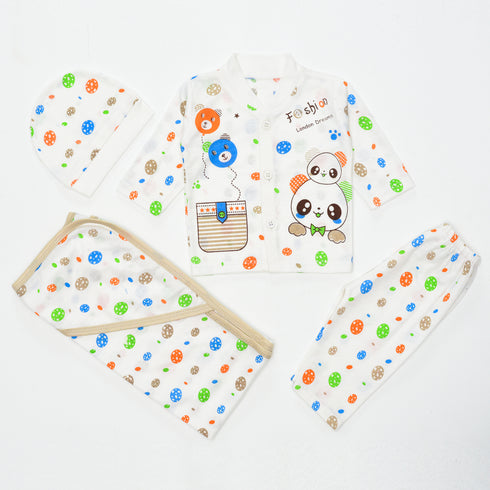 Panda Printed 5 Piece Gift Set (Green)