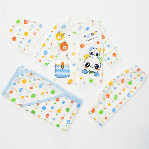 Panda Printed 5 Piece Gift Set (Blue)