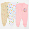 Pack of 3 Sleepsuit (Pink/White/Green)