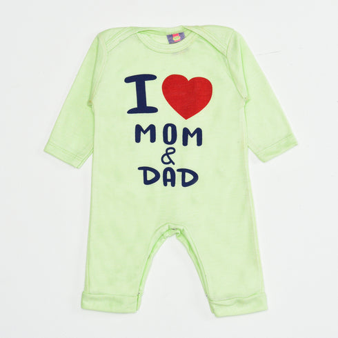 I Love Mom & Dad Sleepsuit (Green)