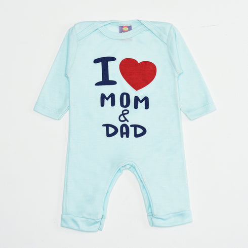 I Love Mom & Dad Sleepsuit (Blue)