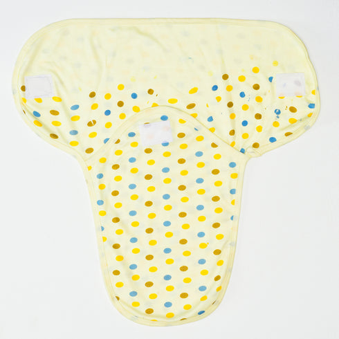Dotted Adjustable Infant Swaddle (Yellow)