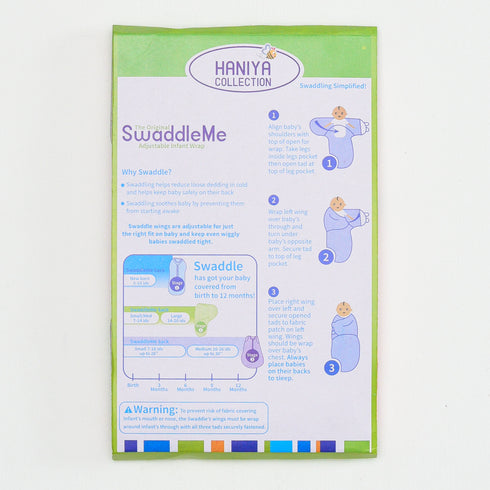 Dotted Adjustable Infant Swaddle (Blue)