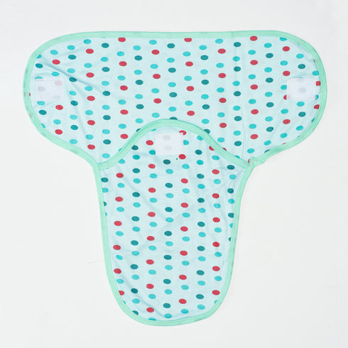 Dotted Adjustable Infant Swaddle (Blue)