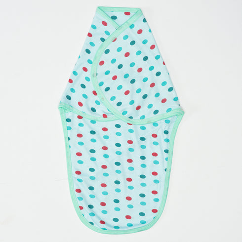 Dotted Adjustable Infant Swaddle (Blue)