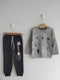 Fruit Patterned Fleece Tracksuit (Grey)