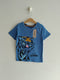 Cotton Lion Printed T-Shirt (Blue)