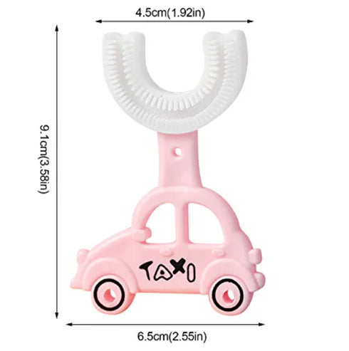 Pack of Two Children's U-Shaped Car Toothbrush