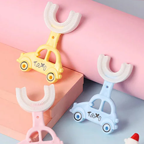 Pack of Two Children's U-Shaped Car Toothbrush